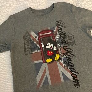 Disney Gray United Kingdom EPCOT Mickey Mouse Tee
